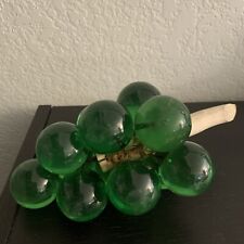 Grapes Clustered on Driftwood 12 Vintage Mid Century Acrylic Green READ picture