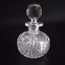 Libbey American Brilliant Cut Crystal Glass Perfume Vanity Bottle Prism Stopper picture
