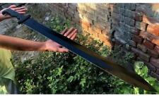 SUPERB CUSTOM HANDMADE 27 inches HIGH CARBON  STEEL SWORD with leather sheath picture