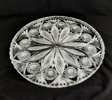 Vintage Irena Crystal Serving Plate Platter 24% Lead Crystal Poland 11