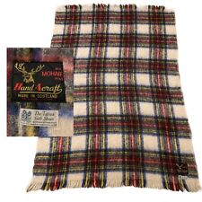 Hand Acraft Made in Scotland Mohair and Wool Plaid Blanket 64 inches X 48 inches picture