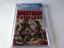 WESTERN THRILLERS 1 CGC 5.5 VULTURE COVER BAD MEN OF THE WILD WEST FOX FEATURES picture