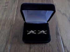 U.S MILITARY ARMY ARMORED CUFFLINKS WITH JEWELRY BOX 1 SET CUFF LINKS BOXED picture