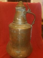 Turkish Antique Handcrafted Copper Water Pitcher Jug picture