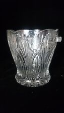 FINE CRYSTAL ICE BUCKET Vintage Etched Cut Glass ART Elegant Luxury Dining  picture