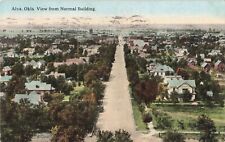Birdseye View from Normal School Building Alva Oklahoma OK 1913 Postcard picture