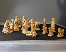 Vintage 15 piece Nativity Set Italian Ceramic Painted picture