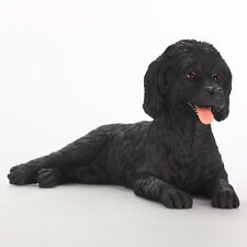 Labradoodle Figurine Hand Painted Collectible Statue Black picture