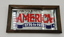 Vintage 1974 Wallace and Berrie Co. Happy Birthday America Mirrored Sign picture