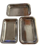 French Marine Nationale Tray Stainless Steel Inox France Navy Anchor Set of 3 picture