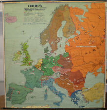 Schulwandkarte Beautiful Old Europakarte Countries Wirtschaft 190x198c ~ 1956 picture