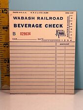 Vintage Wabash Railroad Beverage Check picture