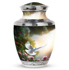 Cremation Urns For Ashes For Women Dove Flying Over Roses (10 Inch) Large Urn picture