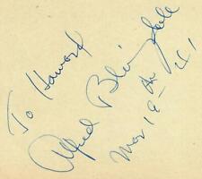 *RARE* Alfred Bloomingdale Hand Signed Vintage Album Page COA picture