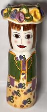 Susan Paley by Ganz “Samantha” 10-1/2”T Collector Vase Excellent Used Condition picture