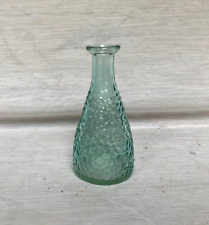 Vintage Aqua Blue Glass Embossed Medicine Bottle  - Nice picture