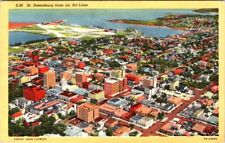 1948, Albert Whitted Airport, ST. PETERSBURG, Florida Linen Postcard - Teich picture
