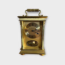 VINTAGE RARE BENTIMA 8 DAY BRASS MECHANICAL CLOCK DESK CARRIAGE CLOCK 19cm TALL picture
