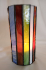 Vintage Leaded Handcrafted Leaded Stained-Glass Candle Holder picture