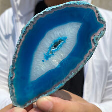 80G Beautiful Colored Agate Slice Polished Quartz Crystal Gemstone Healing picture