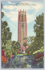 Singing Tower, Bok Tower Gardens, Lake Wales FL c1930 Postcard, Polk County picture