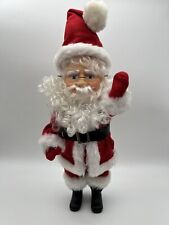 VTG. UNBRANDED SANTA WITH GLASSES, POSABLE HEAD AND ARMS, STANDS ALONE, DECOR picture