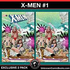 [2 PACK] X-MEN #1 UNKNOWN COMICS KAARE ANDREWS EXCLUSIVE CONNECTING VAR [FHX] (0 picture