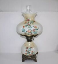 Vintage ACCURATE CASTING CO Floral Hurricane Lamp 3 Way picture