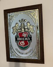 Vintage Beeco Beck's Beer Advertising Bar Breweriana Wall Mirror Sign picture
