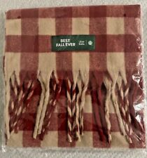 NEW Starbucks x Uber Eats Best Fall Ever Scarf Plaid Flannel Cozy Red Exclusive picture