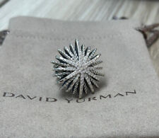 DAVID YURMAN STARBURST Pave DIAMONDS Silver 925 Large 34MM Ring Sz 8 picture