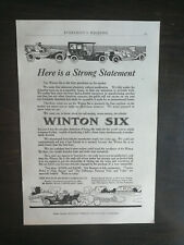 Vintage 1909 Winton Six Car Winton Motor Carriage Company Full Page Original Ad picture