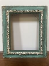 Vintage Art Frame Green Ornate Solid Wooden 13”x15”x2.75” & Interior 10”x8” picture