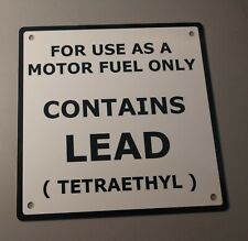 CONTAINS LEAD gas pump rustproof plate sign..6
