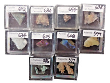 Micromount Mineral Lot MMA3-10 Fine Specimens in Acrylic Boxes-Visit eBay Store picture