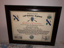 145TH INFANTRY REGIMENT / COMMEMORATIVE - CERTIFICATE OF COMMENDATION picture