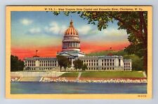 Charleston WV-West Virginia, West Virginia State Capitol, Vintage Card Postcard picture