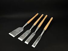 Timber Framing Chisel Set.  Carpenters Slick Chisels. Straight Large Chisels. picture