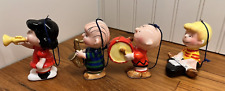 Vintage Peanuts Marching Band Ceramic Ornaments Japan Charlie Brown Lucy picture
