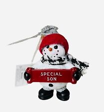 Ganz Resin SNOWMAN Christmas Ornament Personalized “Special Son” New NWT picture