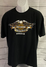 RARE Harley Davidson Kosovo T Shirt Mens XL Peacekeeping Force Black FAST SHIP picture