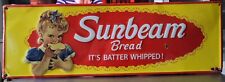 Vintage Sunbeam Bread Sign Bakery Antique Metal Sign 14