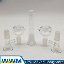 5Pcs 14mm Male Glass Bong Head Piece + 10mm Downstem for Hookah Water Pipe Bong picture