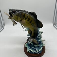 The Danbury Mint fishing “Taking The Bait” Figurine Bass Statute By George Kruth picture