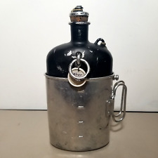 Vintage Swiss Military Aluminum Water Canteen Marked GB59/GB61 picture