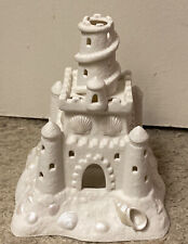 Partylite White Sand Castle Tealight Holder House  9” tall 7” wide picture