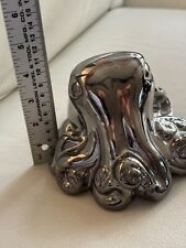 Metallic Chrome Octopus Bank Steampunk Kraken Squid Nautical Clay Ceramic? picture