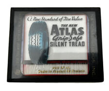 Vintage Atlas Tires Print Ad Proof On Glass picture