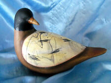 Vintage Wood Hand Carved Pigeon Dove Bird 9