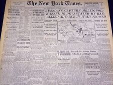 1943 OCTOBER 24 NEW YORK TIMES - RUSSIANS CAPTURE MELITOPOL - NT 1761 picture